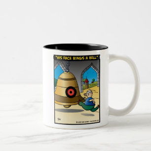 "His Face Rings A Bell" Two-Tone Coffee Mug