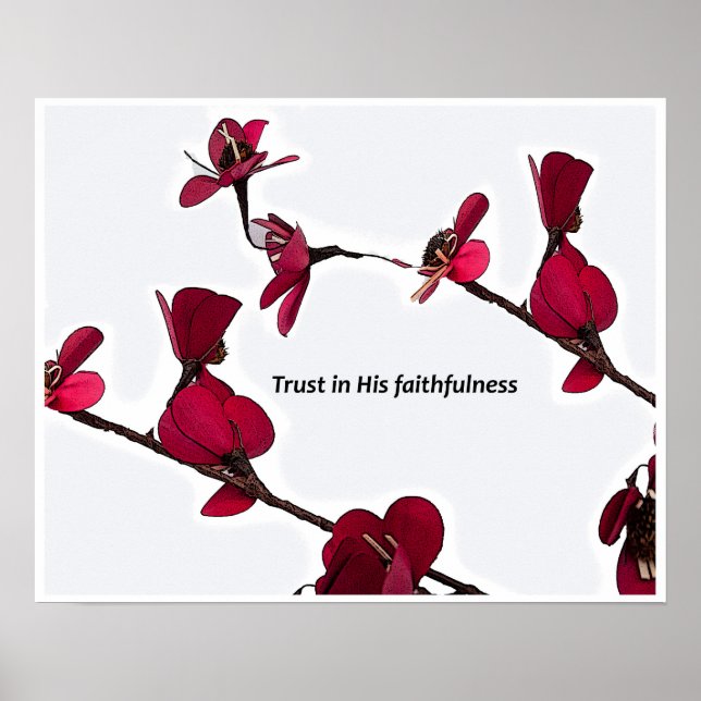 His Faithfulness - Inspirational Wall Poster (Front)
