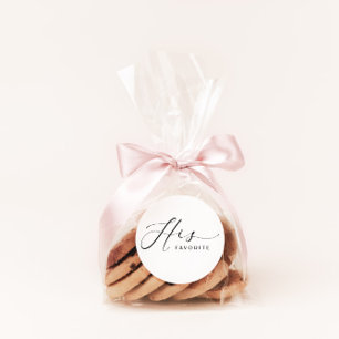 His Favorite Party Favour Stickers w Script Font