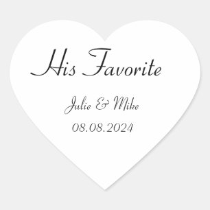 HIS FAVORITE wedding favour sticker