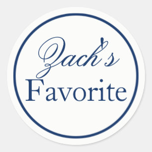 "His Favourite" Groom Wedding Favour Sticker - Nav
