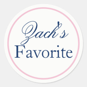 His Favourite Groom Wedding Sticker Blush Pink/Nav