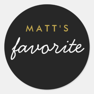 "His" Favourite Snack Classic Round Sticker