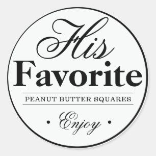 "His Favourite" Wedding Favour Sticker