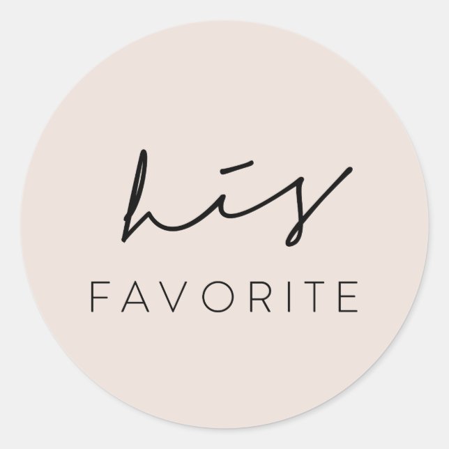 his favourite wedding welcome bag treats sticker (Front)