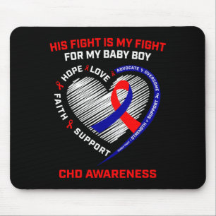 His Fight Baby Boy Son Chd Awareness Heart Disease Mouse Mat