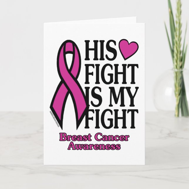 His Fight...Breast Cancer Card (Front)