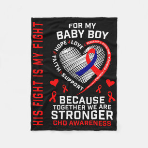 His Fight Is My Fight Baby Boy Chd Awareness Heart Fleece Blanket