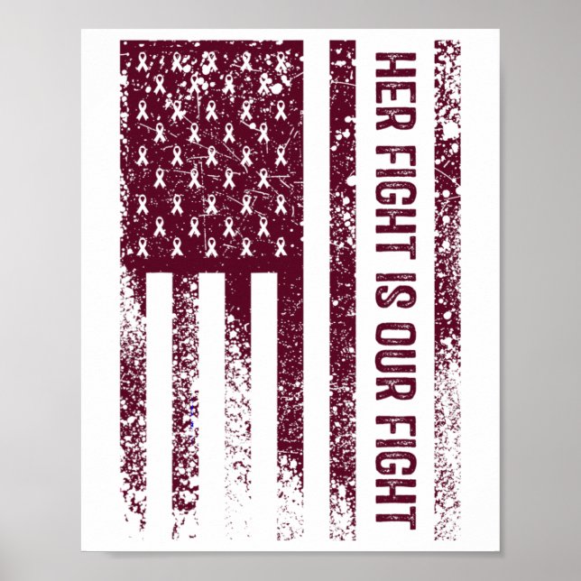 His Fight Is My Fight Brain Aneurysm Awareness 2 Poster (Front)