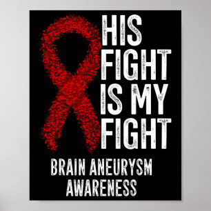 His Fight Is My Fight Brain Aneurysm Awareness 2 Poster