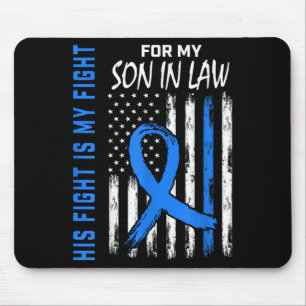 His Fight Is My Fight Diabetes Awareness Shirt Son Mouse Mat