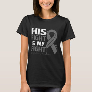His Fight Is My Fight DYSLEXIA AWARENESS Feather T-Shirt