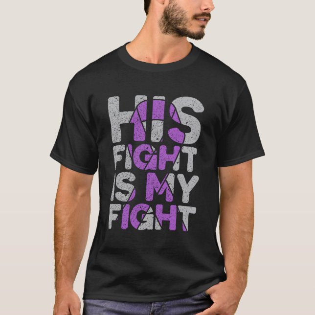 His Fight Is My Fight Epilepsy Awareness Long Slee T-Shirt (Front)