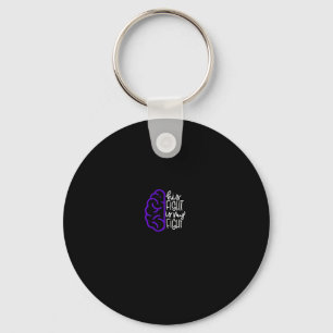 His Fight is My Fight Epilepsy Awareness Seizure Key Ring