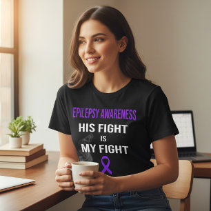His Fight Is My Fight Epilepsy Support Tri-Blend Shirt