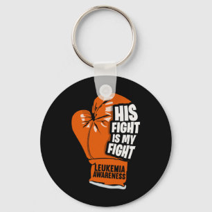 His Fight Is My Fight Leukaemia Awareness 3  Key Ring
