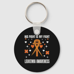 His Fight Is My Fight Leukaemia Awareness Support  Key Ring