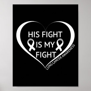 His Fight Is My Fight Lung Cancer Awareness Month  Poster