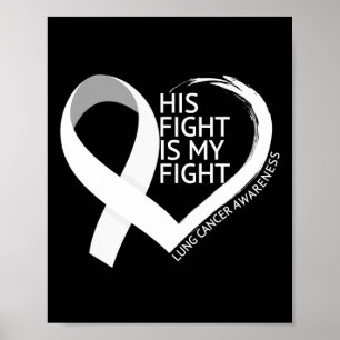 His Fight Is My Fight Lung Cancer Awareness Month  Poster