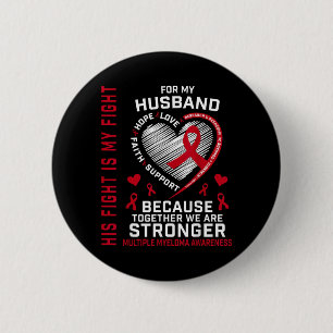 His Fight Is My Fight Oral Head Neck Cancer Suprt 6 Cm Round Badge