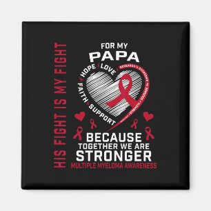 His Fight Is My Fight Papa Multiple Myeloma Awaren Magnet