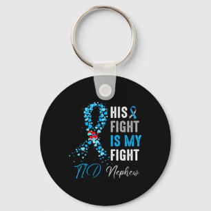 His Fight is My Fight T1D Nephew Diabetes Awarenes Key Ring