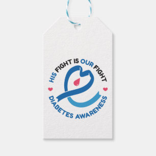 His Fight Is Our Fight – Diabetes Awareness Gift Tags