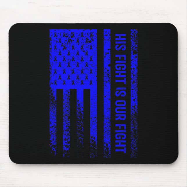 His Fight Is Our Fight Hydrocephalus Awareness  Mouse Mat (Front)