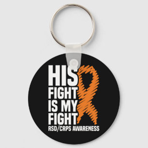 His Fight My Fight Orange Ribbon Rsdcrps Awareness Key Ring