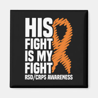His Fight My Fight Orange Ribbon Rsdcrps Awareness Magnet