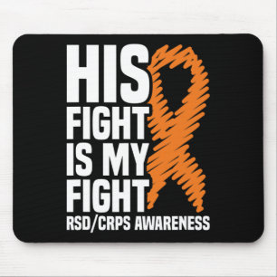 His Fight My Fight Orange Ribbon Rsdcrps Awareness Mouse Mat