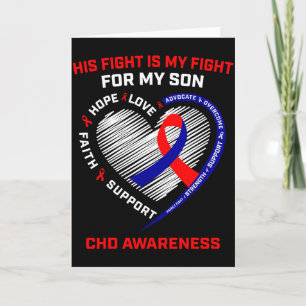 His Fight Son Chd Awareness Heart Disease Graphic Card