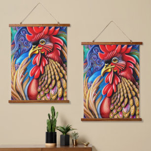 His Golden Majesty - The Rooster Hanging Tapestry