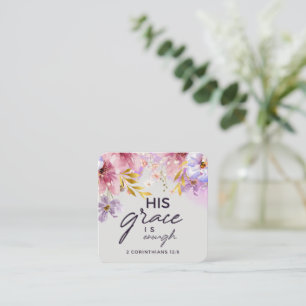 His grace is enough - Bible Verse Card