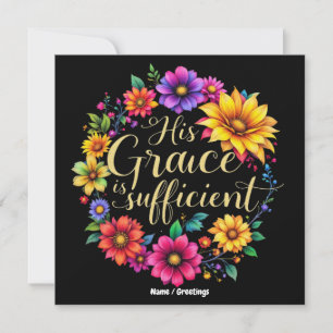 His Grace Is Sufficient Inspiring Bible Verse Invitation