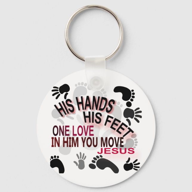 His Hands Key Ring (Front)
