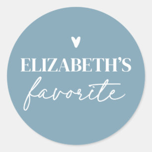 His & Her Favourite Personalised Wedding Classic Round Sticker