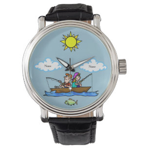 His & Her Fun Fishing in Boat Watch  Customise It!