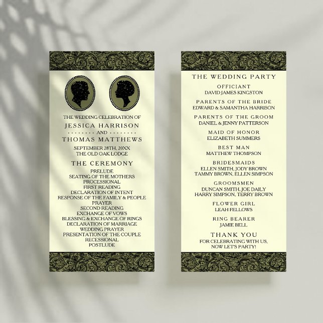 His & Hers Art Deco Silhouette Wedding Collection Programme (Creator Uploaded)
