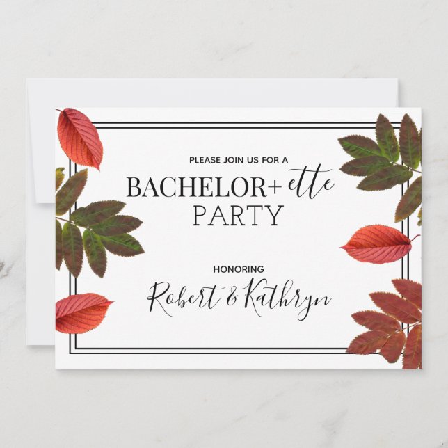 His & Hers Bachelorette Party Autumn Invitation (Front)