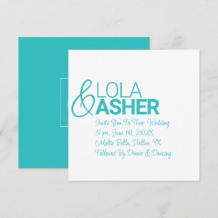 His & Hers Bold and Light Names Wedding Invitation