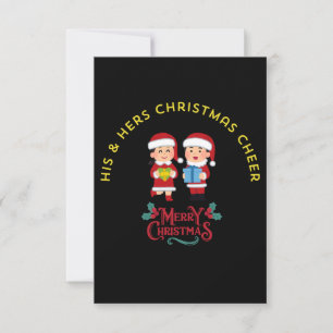 HIS & HERS CHRISTMAS CHEER THANK YOU CARD