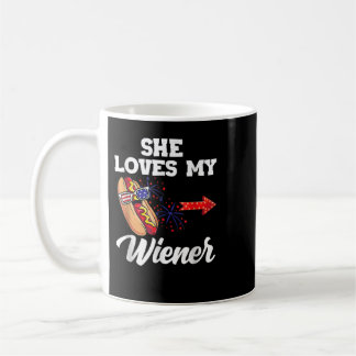 His & Hers Naughty USA Outfit Matching Couples 4th Coffee Mug