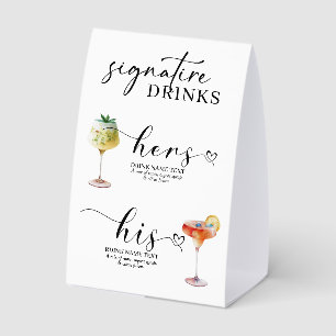 His & Hers Wedding Occasion Signature Drinks