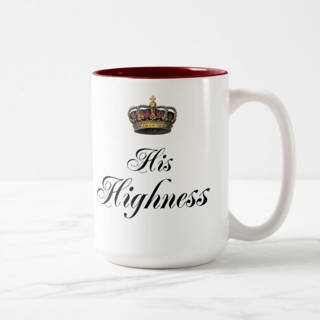 His Highness (part of his and hers set) Two-Tone Coffee Mug (Right)