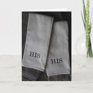 His & His Towels Card