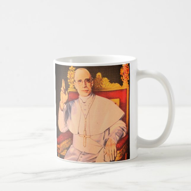 His Holiness Pope Pius XII - Catholic Church Coffee Mug (Right)