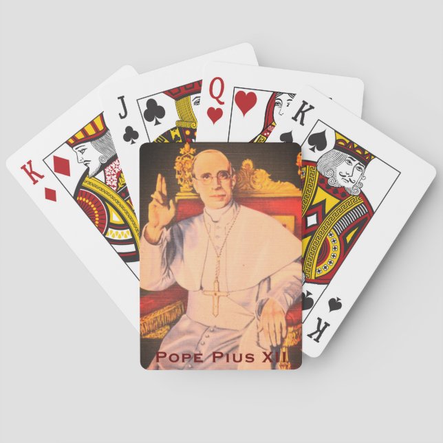 His Holiness Pope Pius XII - Catholic Church Playing Cards (Back)