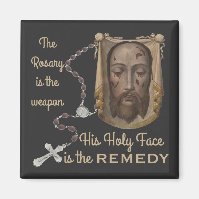 His Holy Face is the REMEDY Magnet (Front)