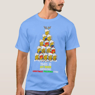 his Is My Beer Drinking Christmas Pajama Beer Drin T-Shirt